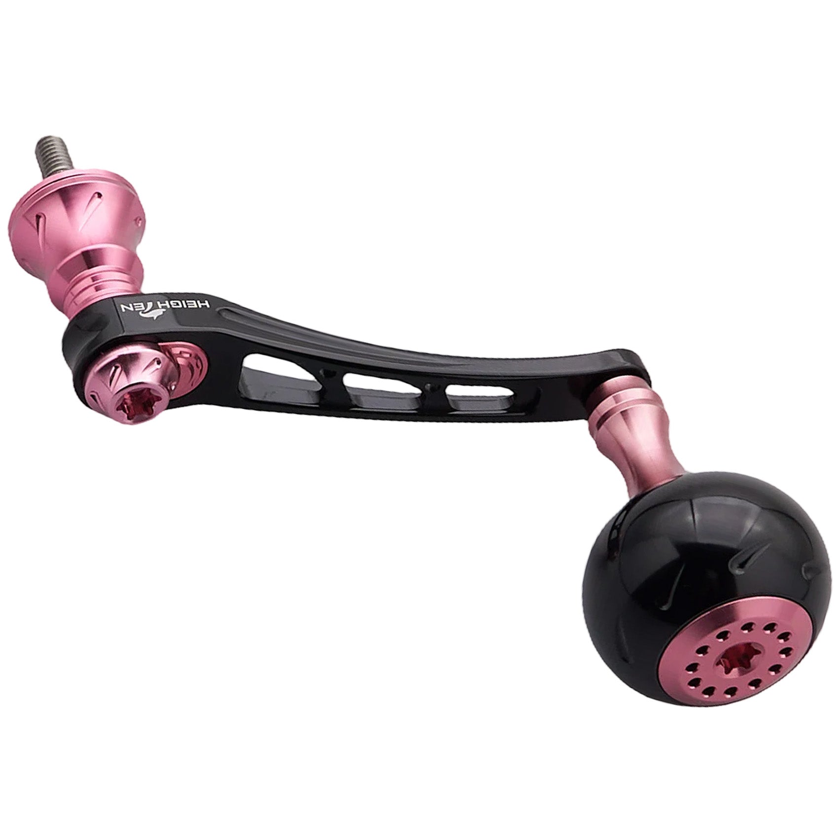 HEIGHTEN 55-60mm可変 リール ハンドル 30mm ハンドルノブ 搭載 ダイワ(DAIWA) シマノ(SHIMANO) 通用 スピニングリール 用 Black Series