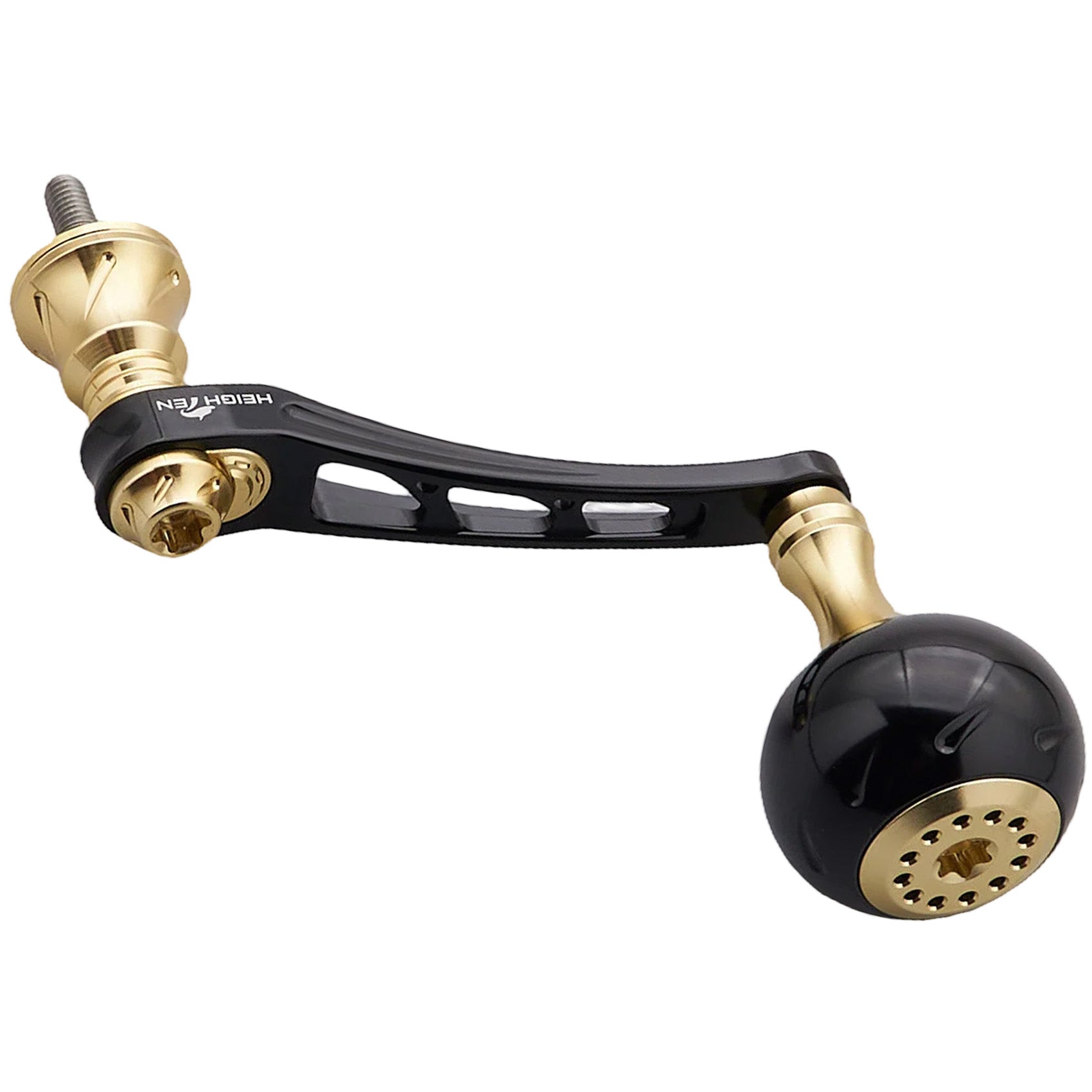 HEIGHTEN 55-60mm可変 リール ハンドル 30mm ハンドルノブ 搭載 ダイワ(DAIWA) シマノ(SHIMANO) 通用 スピニングリール 用 Black Series