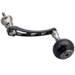 HEIGHTEN 56mm リール ハンドル 30mmノブ搭載 シマノ(SHIMANO) ダイワ(DAIWA) 通用 スピニングリール 用 Black Series