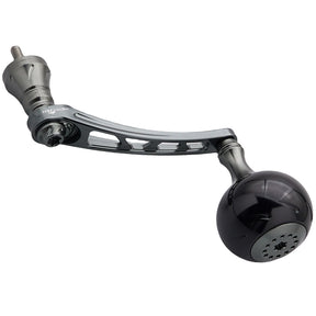 HEIGHTEN 65-70mm可変 リール ハンドル 38mm ノブ搭載 シマノ(Shimano) ダイワ(Daiwa) 通用 スピニングリール 用 Black Series