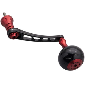 HEIGHTEN 65-70mm可変 リール ハンドル 38mm ノブ搭載 シマノ(Shimano) ダイワ(Daiwa) 通用 スピニングリール 用 Black Series