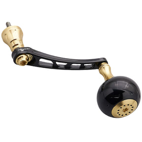 HEIGHTEN 65-70mm可変 リール ハンドル 38mm ノブ搭載 シマノ(Shimano) ダイワ(Daiwa) 通用 スピニングリール 用 Black Series