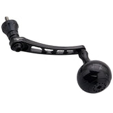 HEIGHTEN 65-70mm可変 リール ハンドル 38mm ノブ搭載 シマノ(Shimano) ダイワ(Daiwa) 通用 スピニングリール 用 Black Series