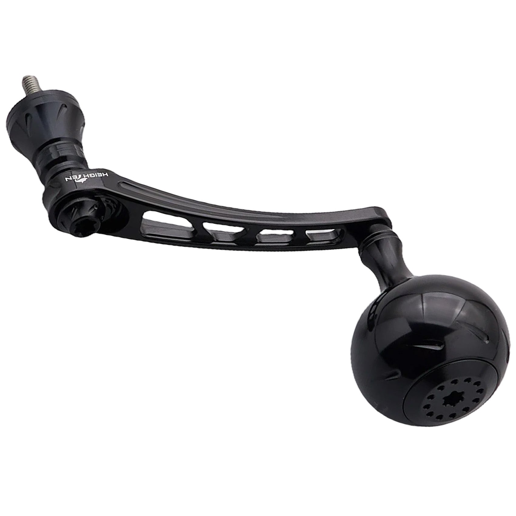 HEIGHTEN 65-70mm可変 リール ハンドル 38mm ノブ搭載 シマノ(Shimano) ダイワ(Daiwa) 通用 スピニングリール 用 Black Series