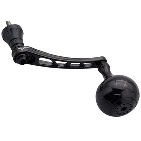 HEIGHTEN 65-70mm可変 リール ハンドル 38mm ノブ搭載 シマノ(Shimano) ダイワ(Daiwa) 通用 スピニングリール 用 Black Series
