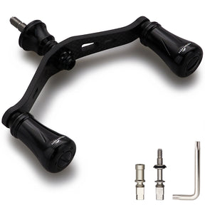 HEIGHTEN 90mm リール ハンドル シマノ ダイワ 通用 1.5K炭素布 カーボンクランクハンドル スピニングリール用