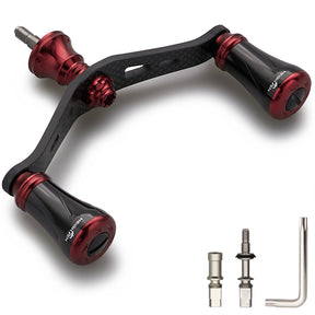 HEIGHTEN 90mm リール ハンドル シマノ ダイワ 通用 1.5K炭素布 カーボンクランクハンドル スピニングリール用