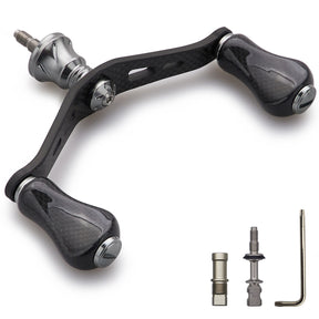 HEIGHTEN 90mm リール ハンドル 20mm カーボン ノブ 搭載 シマノ ダイワ 通用 1.5K カーボン製 ハンドル スピニングリール用 Gourd Series