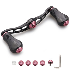 HEIGHTEN 90mm リール ハンドル 20mm カーボンノブ搭載 シマノ(SHIMANO) ダイワ(DAIWA) アブ(Abu) 通用 ベイトリール 用 Arch Gourd Series