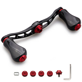 HEIGHTEN 90mm リール ハンドル 20mm カーボンノブ搭載 シマノ(SHIMANO) ダイワ(DAIWA) アブ(Abu) 通用 ベイトリール 用 Arch Gourd Series
