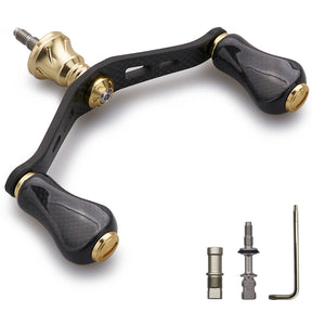 HEIGHTEN 90mm リール ハンドル 20mm カーボン ノブ 搭載 シマノ ダイワ 通用 1.5K カーボン製 ハンドル スピニングリール用 Gourd Series