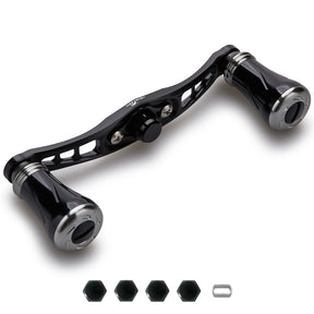 HEIGHTEN 92/95mm リール ハンドル 19mm ノブ搭載 シマノ(SHIMANO) ダイワ(DAIWA) アブ(Abu) 通用 ベイトリール 用 Wing Pillar Series