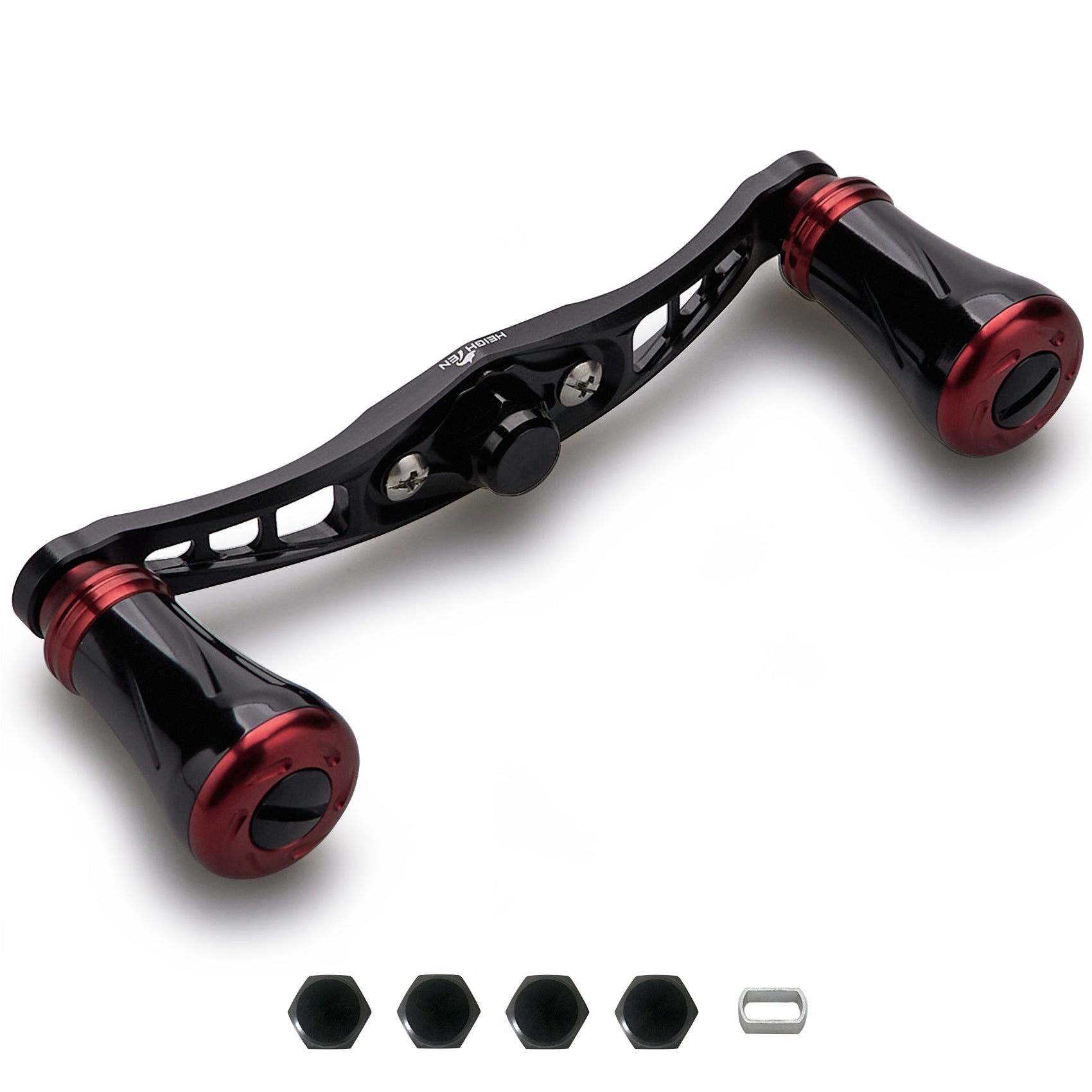 HEIGHTEN 92/95mm リール ハンドル 19mm ノブ搭載 シマノ(SHIMANO) ダイワ(DAIWA) アブ(Abu) 通用 ベイトリール 用 Wing Pillar Series