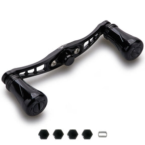 HEIGHTEN 92/95mm リール ハンドル 19mm ノブ搭載 シマノ(SHIMANO) ダイワ(DAIWA) アブ(Abu) 通用 ベイトリール 用 Wing Pillar Series