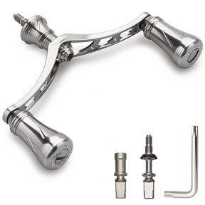 HEIGHTEN 98mm リール ハンドル 19mm ノブ 搭載 シマノ ダイワ 通用 スピニングリール用 New Pillar Series