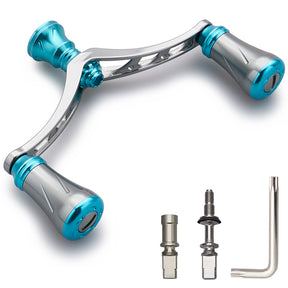 HEIGHTEN 98mm リール ハンドル 19mm ノブ 搭載 シマノ ダイワ 通用 スピニングリール用 New Pillar Series